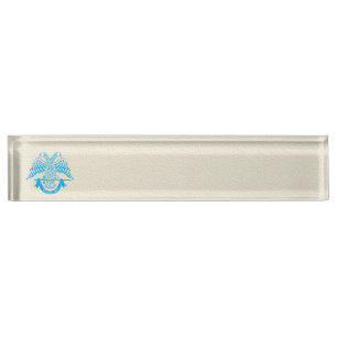 Porte-nom Aigle à deux têtes comme symbole maçonnique