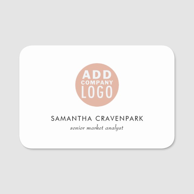 Porte-nom Ajouter le logo de l'école Employé de l'entreprise (Devant)