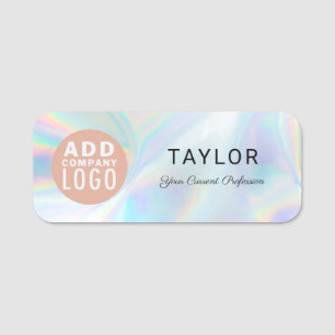 Porte-nom Ajouter un logo d'entreprise Holographic Company E