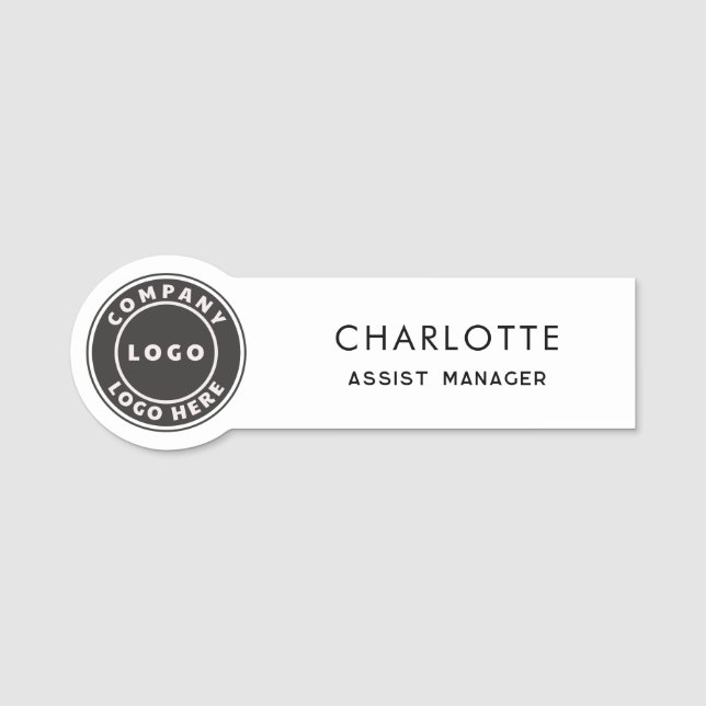 Porte-nom Ajouter votre logo Employé d'entreprise Personnali (Devant)