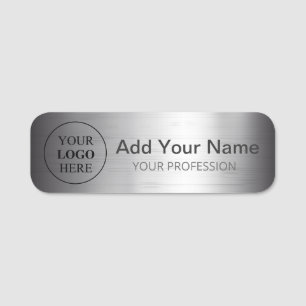 Porte-nom Ajoutez ici le logo de votre entreprise en métal
