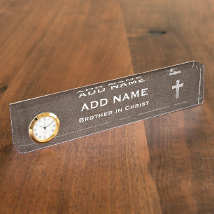 Porte-nom Ajustez cette croix en métal
