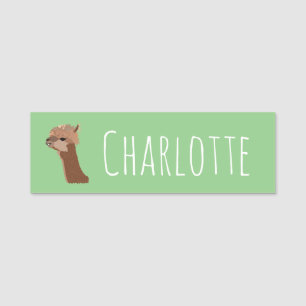 Porte-nom Alpaca mûre animal