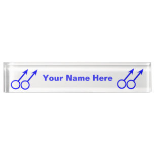 Porte-nom Amateurs de gays Custom Desk