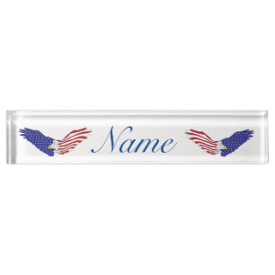 Porte-nom American Eagle Thunder_Cove 4 juillet patriotique