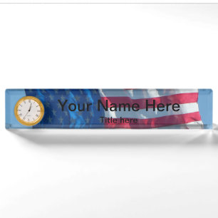 Porte-nom American Flag