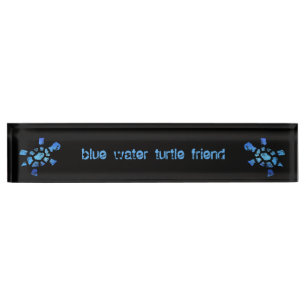 Porte-nom Ami de tortue de l'eau bleue