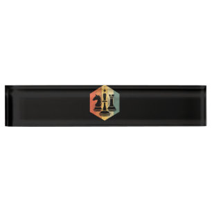 Porte-nom Amoureux des échecs   Knight King Rook Échecs Cade