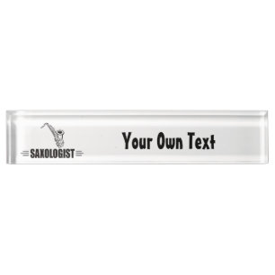 Porte-nom Amoureux du saxophone