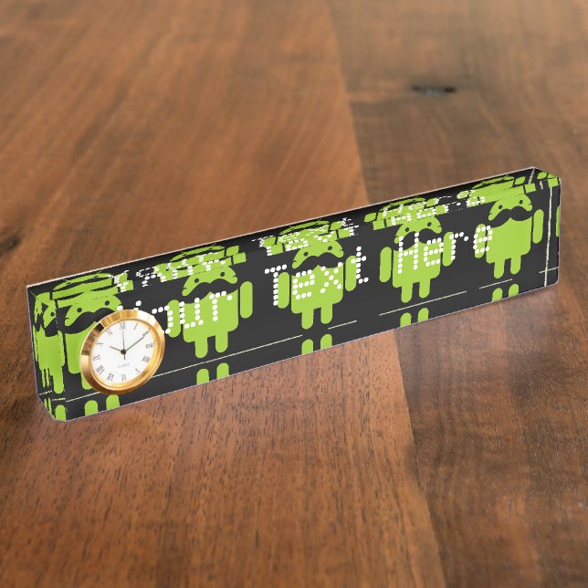 Porte-nom Android Robot Moustache (Taille)