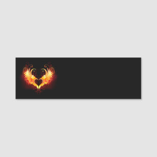 Porte-nom Angel Fire Heart with Wings