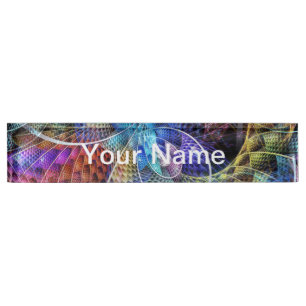 Porte-nom Apophyse Abstraite Fractale X + votre texte