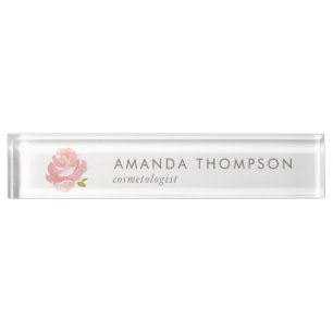 Porte-nom Aquarelle Chic Rose rose rose