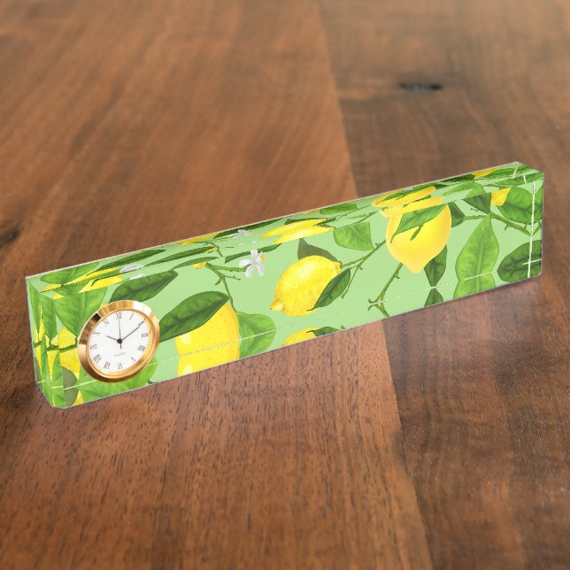 Porte-nom Aquarelle Citron 3 (Taille)