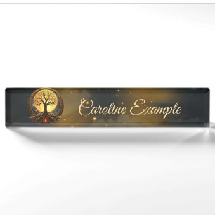 Porte-nom Arbre de Vie – Illumination au Clair de Lune