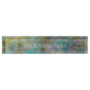 Porte-nom Arc en arc-en-ciel multicolore en cristal rocher m
