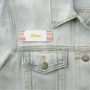 Porte-nom Arc-en-ciel de fête d'anniversaire amusant Thème T