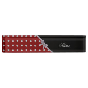 Porte-nom Arc rouge nommé fait sur commande de parties