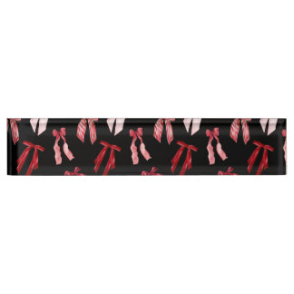 Porte-nom Arcs rouges en noir