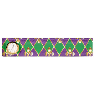 Porte-nom Arrière - plan de bijoux Mardi Gras