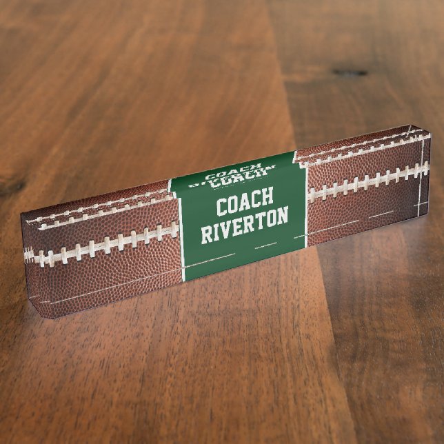 Porte-nom Arrière - plan de texture de lacets de football (Taille)