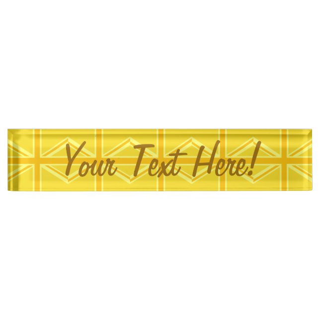 Porte-nom Arrière - plan du drapeau britannique Union Jack j (Devant)