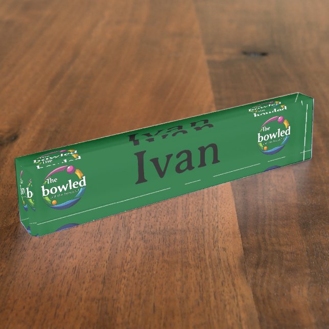 Porte-nom "Art in Motion : Circulaire pelouse Bowls Bowled L (Taille)