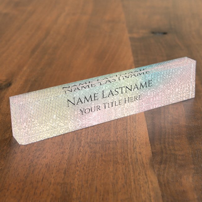 Porte-nom Artiste de maquillage du salon Lash Holographe Pas (Taille)