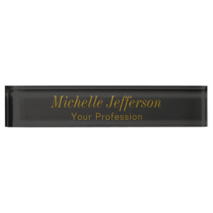 Porte-nom Artiste de maquillage professionnel couleur or gri