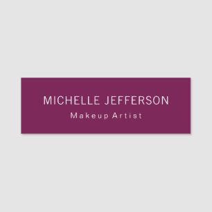 Porte-nom Artiste de maquillage violet Tyrien Affaires uniqu