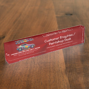 Porte-nom Atelier de carrosserie automatique et peinture de