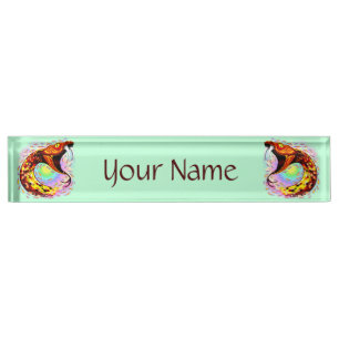 Porte-nom Attaque de serpent Psychedelic Surreal Art