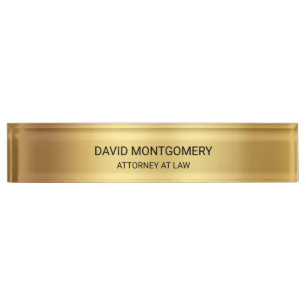 Porte-nom Avocat minimaliste de la typographie noire
