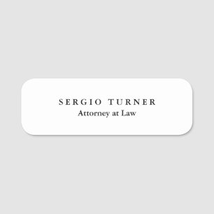Porte-nom Avocat professionnel minimaliste à la loi