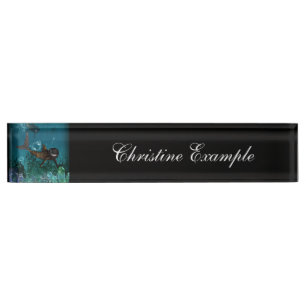 Porte-nom Awesome requin-taupe