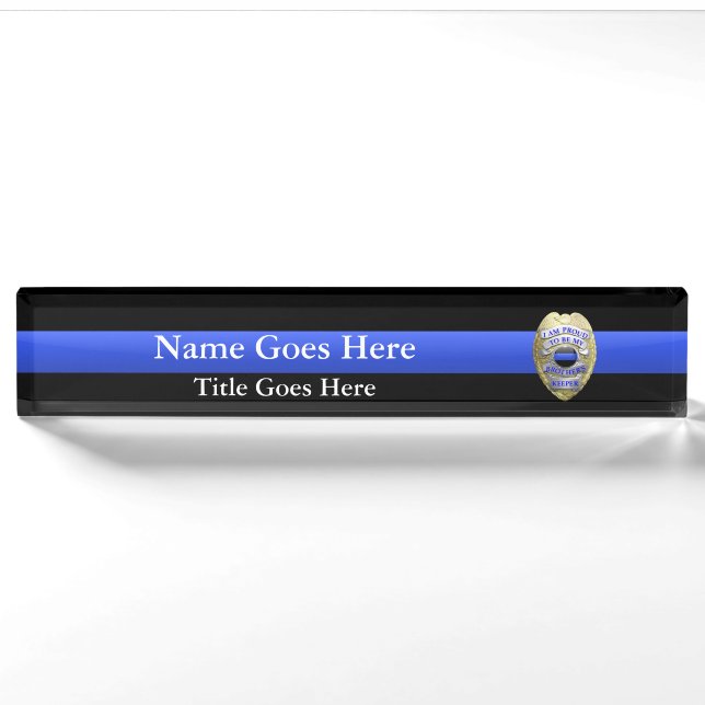 Porte-nom Badge de police des frères gardiens (Devant)