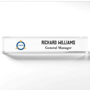Porte-nom Badge personnalisé avec logo de l'employé, aimanté