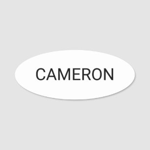 Porte-nom Balise de 3 pouces Oval Name Pin ou Magnetic White