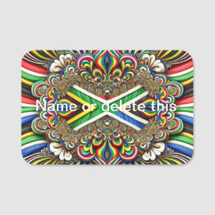 Porte-nom Balise de nom avec couleurs sud-africaines