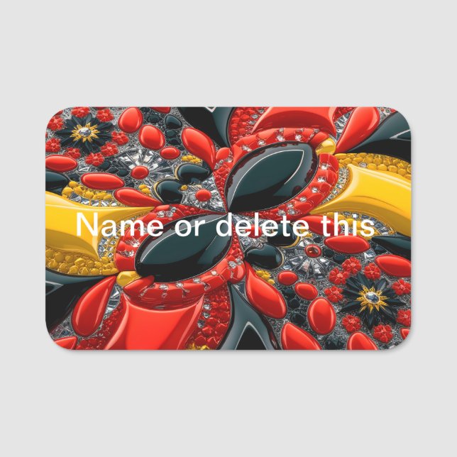 Porte-nom Balise de nom avec les couleurs Allemagne (Devant)