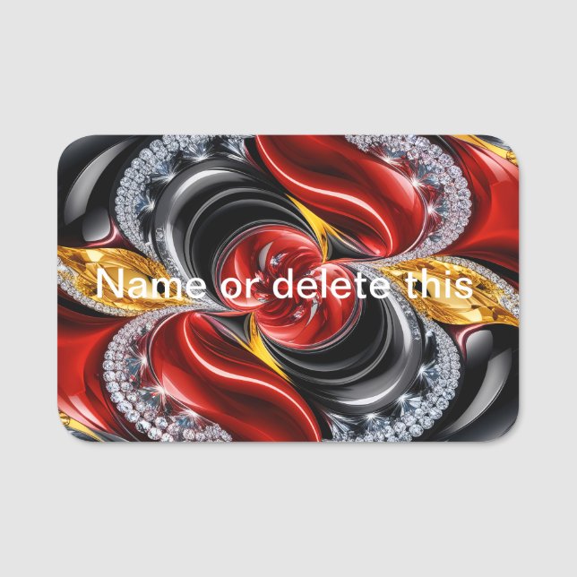 Porte-nom Balise de nom avec les couleurs allemandes (Devant)