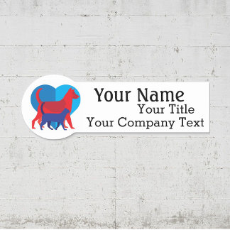 Porte-nom Balise de nom avec logo vétérinaire Insigne de tex