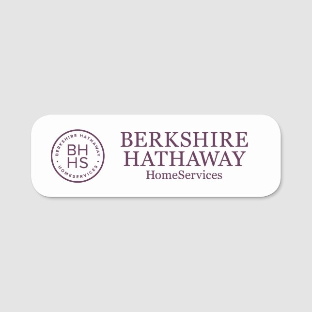 Porte-nom Balise de nom Berkshire Hathaway (Devant)