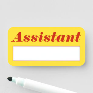 Porte-nom Balise de nom Bold, Eyecatching "Assistant"