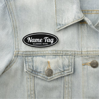 Porte-nom Balise de nom classique ovale rétro