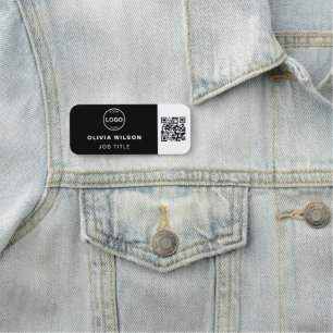 Porte-nom Balise de nom classique simple Qr Code Business Lo