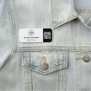 Porte-nom Balise de nom classique simple Qr Code Business Lo