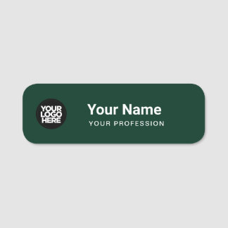 Porte-nom Balise de nom de la broche verte foncée ou magnéti