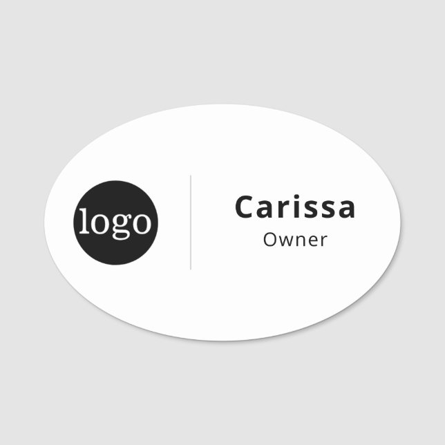 Porte-nom Balise de nom de l'épingle de sécurité ou magnétiq (Devant)