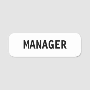 Porte-nom Balise de nom de texte modifiable de MANAGER